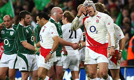 England's forlorn players realise defeat at the hands of Ireland after more self-inflicted errors