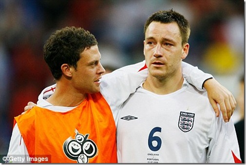 Wayne Bridge and John Terry as England team mates
